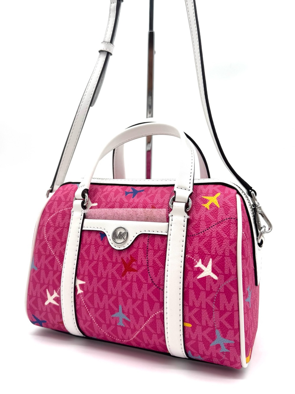 Michael Kors Medium Rhea Zip Backpack - Dragonfruit